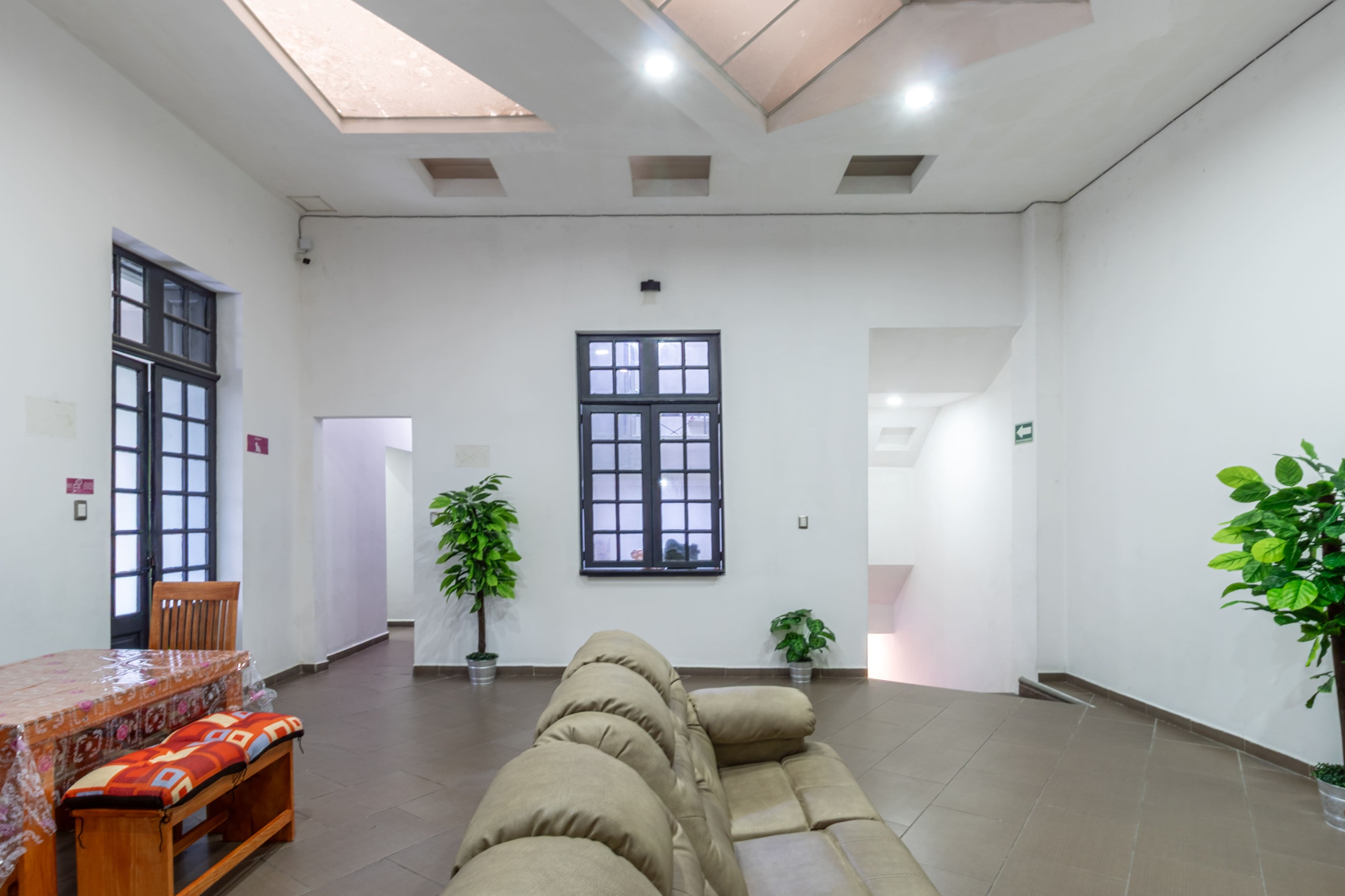 BEMARO Hostel elegant lobby and reception area showcasing modern comfort